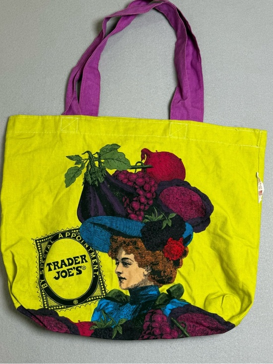 Trader Joe'S Handbags - VTG Trader Joes Tote Fruit Lady By Special Appointment Reusable Canvas Bag
